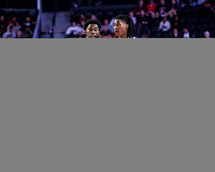 Georgia guard Noah Thomasson (3), Georgia guard Silas Demary Jr. (4) during Georgia’s game against Ole Miss at Stegeman Coliseum in Athens, Ga., on Tuesday, Mar. 5, 2024. (Cassie Baker/UGAAA)